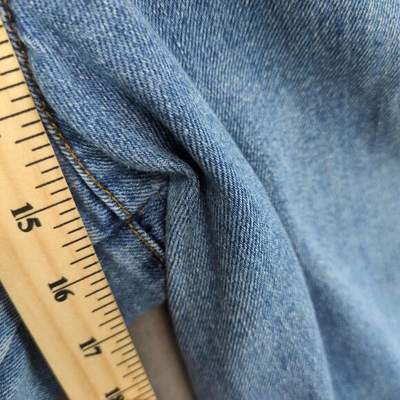 Vintage 90s State of the Art Women's 14 Jean Shorts High Rise Waist Buckle Belt - Picture 9 of 10